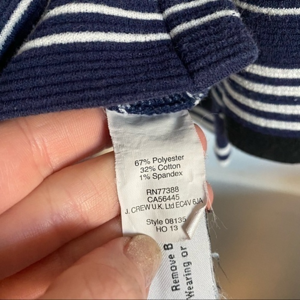 Madewell • Navy Black White Gallerist Ponte Stripemix Striped Sweater - Picture 7 of 9